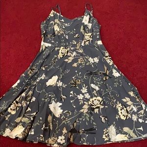 Grey floral dress